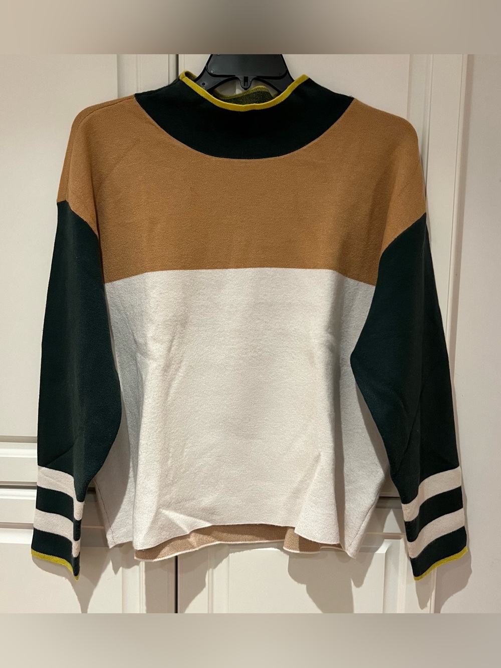 Anthropologie The Carys Mock Neck Sweater By Maeve Size XL Holly NWT